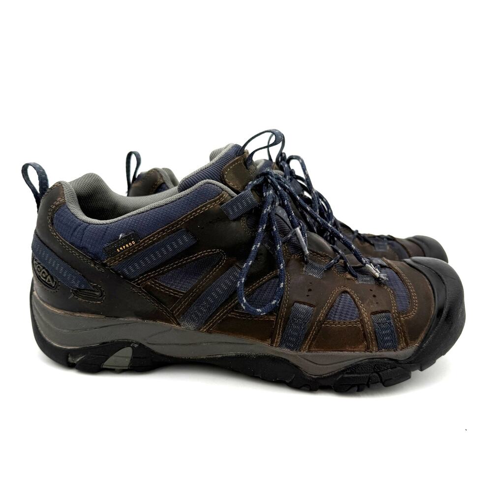 Keen Men's Siskiyou Brown Leather & Blue Lace Up Boots Size 10